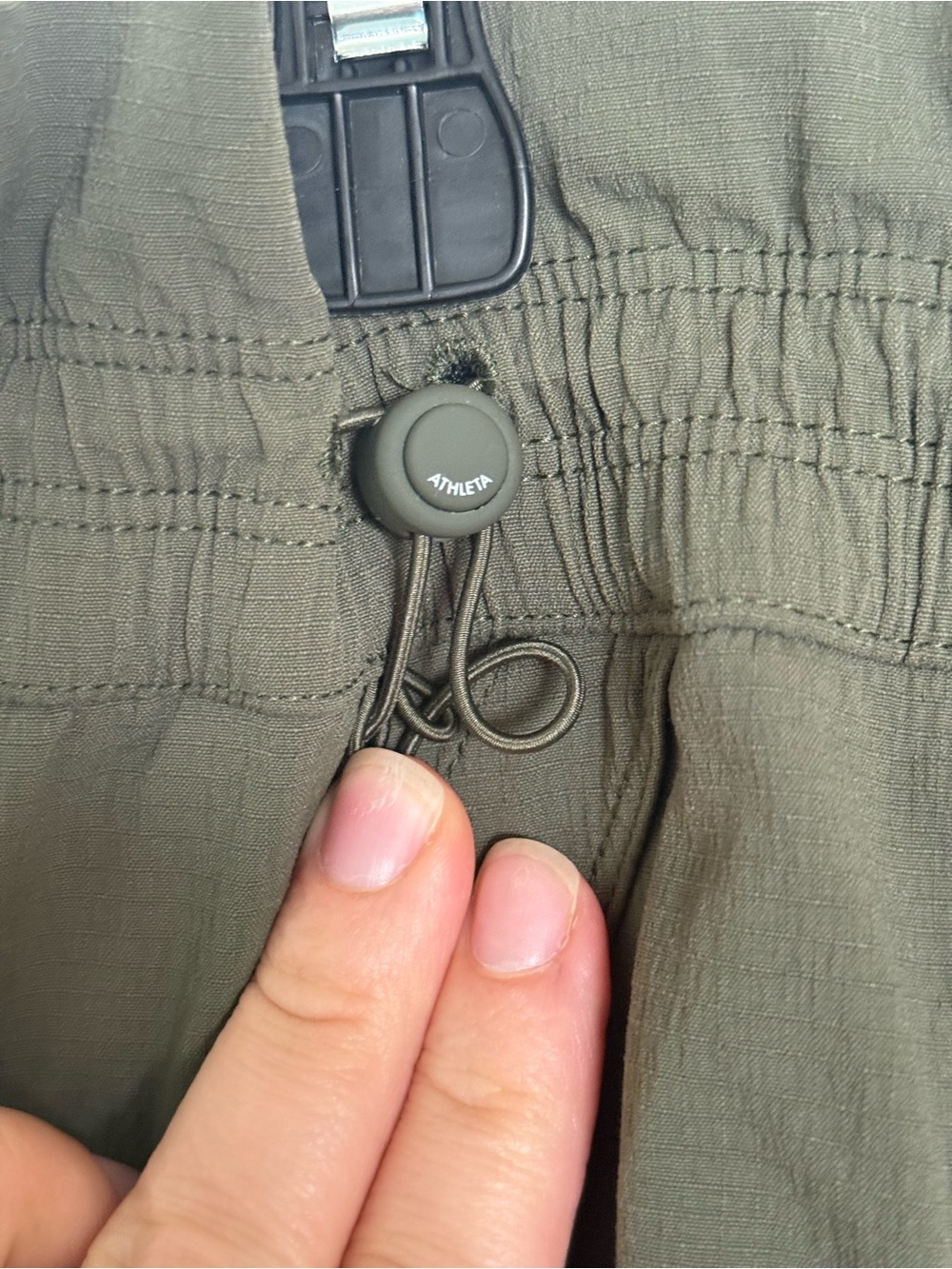 Athleta Trekkie Wide Leg Parachute Pant - Olive Green - Picture 4 of 5
